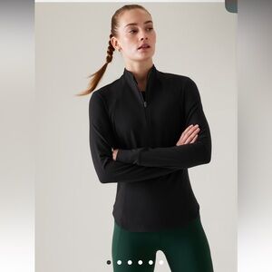 Athleta Salutation Half Zip Electric Lime Green Size Medium